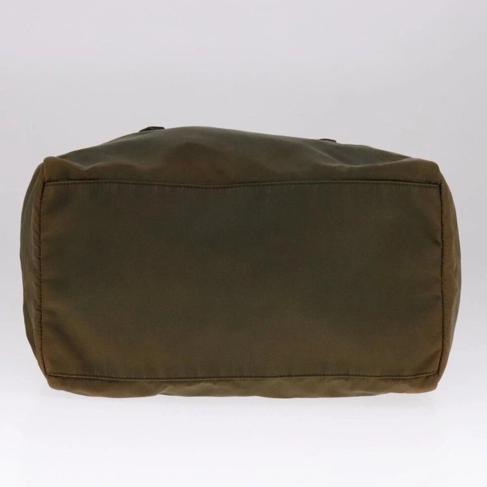 PRADA Boston Bag Nylon Khaki Gold Auth bs21678 - Picture 5 of 16